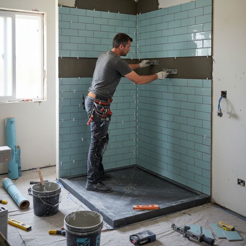 Tile Shower Floor Installation in Boise, ID