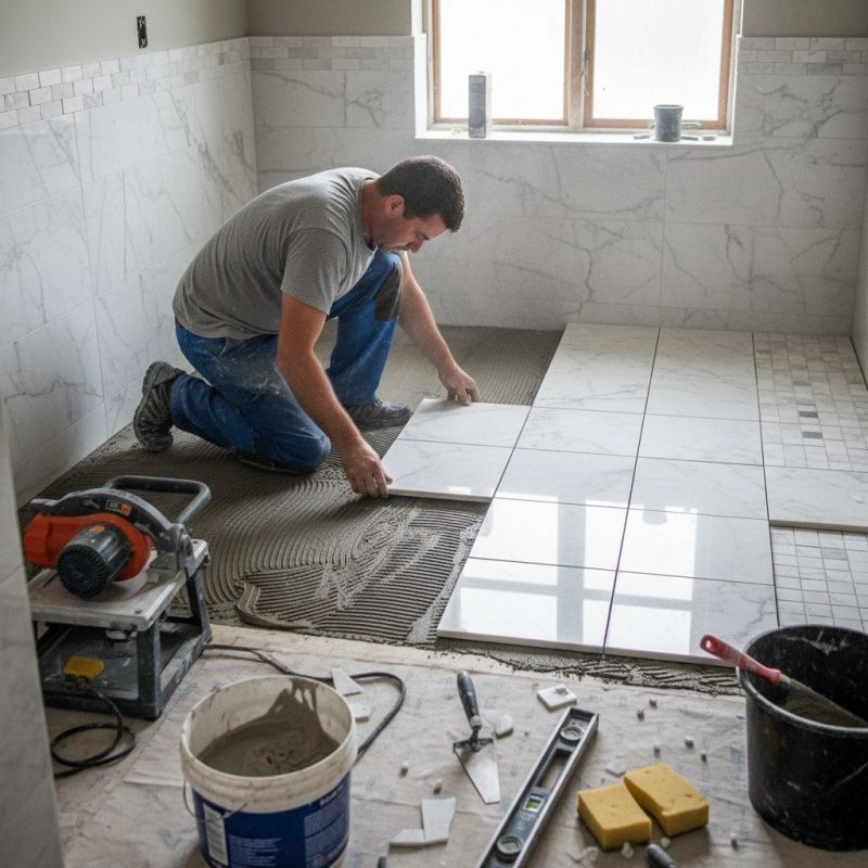 Marble Tile Floor Installation in Olathe, KS