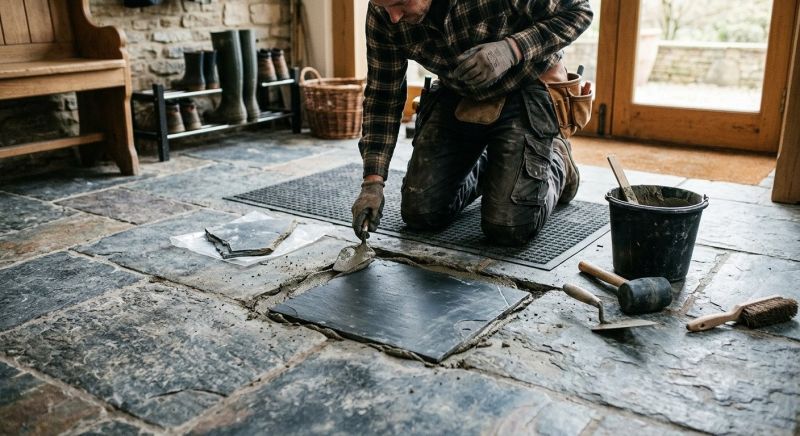 Slate Floor Repair in Overland Park, KS